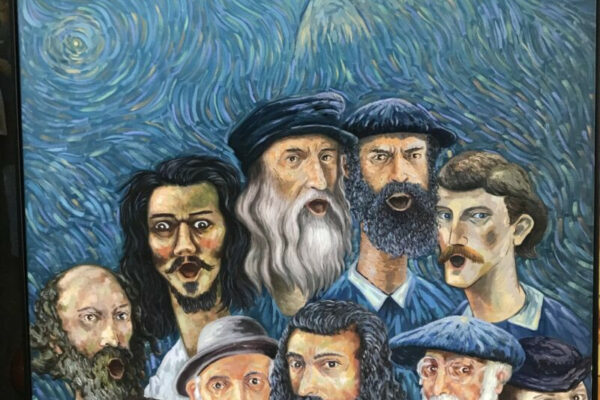 Zhao Xiaoyong's painting about Van gogh and Artits